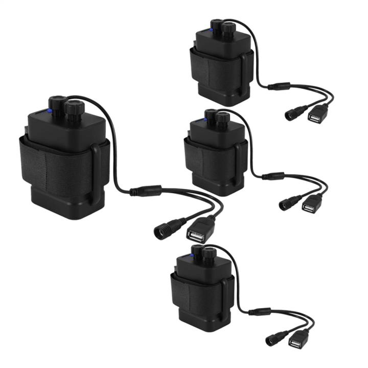 4X Waterproof DIY 6X 18650 Battery Case Box Cover with 12V DC and USB Power Supply for Bike LED Light Cell Phone Router