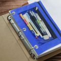 2Pcs 3 Ring Binder Pencil Pouches 2 Pocket Pencil Pouches with Zipper. 