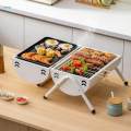 Grill Barbecue Grill Camping Grilling Meat Holder Rack Cooking Tabletop Grill for Outdoor, Camping, Campfire , With Baking Tray, White. 