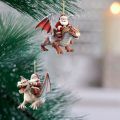 Dinosaur Merry Christmas Decoration 2D Xmas Flying Dragon Decoration Cartoon Dinosaur/Santa Claus Christmas Santa Claus Ornament Acrylic Hanging Christmas Tree Dinosaur Pendant New Year. 