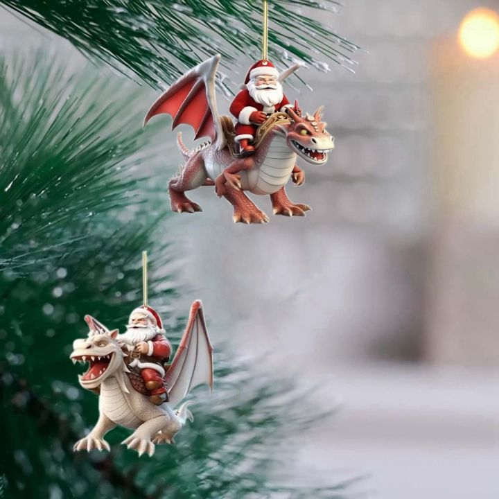 Dinosaur%20Merry%20Christmas%20Decoration%202D%20Xmas%20Flying%20Dragon%20Decoration%20Cartoon%20Dinosaur/Santa%20Claus%20Christmas%20Santa%20Claus%20Ornament%20Acrylic%20Hanging%20Christmas%20Tree%20Dinosaur%20Pendant%20New%20Year%20-%20Image%207