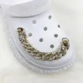 Cute Bear Acrylic croc Chain Pearl jibitz Chain Set for Women DIY Shoe Charms Pin Accessories Decorations. 