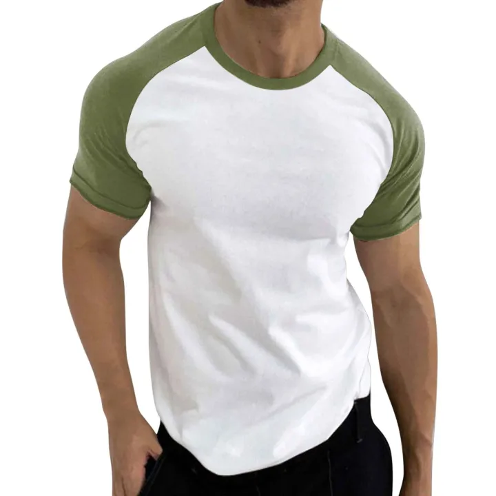 Mens%20Summer%20T-shirts%20Casual%20Sport%20Color%20Block%20Raglan%20Sleeves%20O-neck%20Skinny%20T%20Shirt%20Stitching%20Bodybuilding%20Baseball%20Male%20Top%20Tees%20-%20Image%203