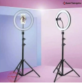 10inch Ring Light Tripod Stand Studio Set for YouTube/Facebook Live Video/Tiktok Video - 7 Feet Long 200 Cm.