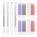4 Pieces Heat Erasable Fabric Marking Pens Heat Erase Pens with 48 Refills for Quilting Sewing and Dressmaking. 