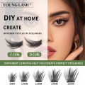 YOUNG LASH DIY Eyelashes Cluster Lashes Extensions C D Curl Premade Volume Fans Russian Eyelashes Makeup. 