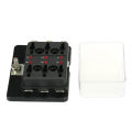 6 Way Blade Fuse Box Holder with LED Warning Light Kit for Car Boat Marine Trike 12V 24V. 