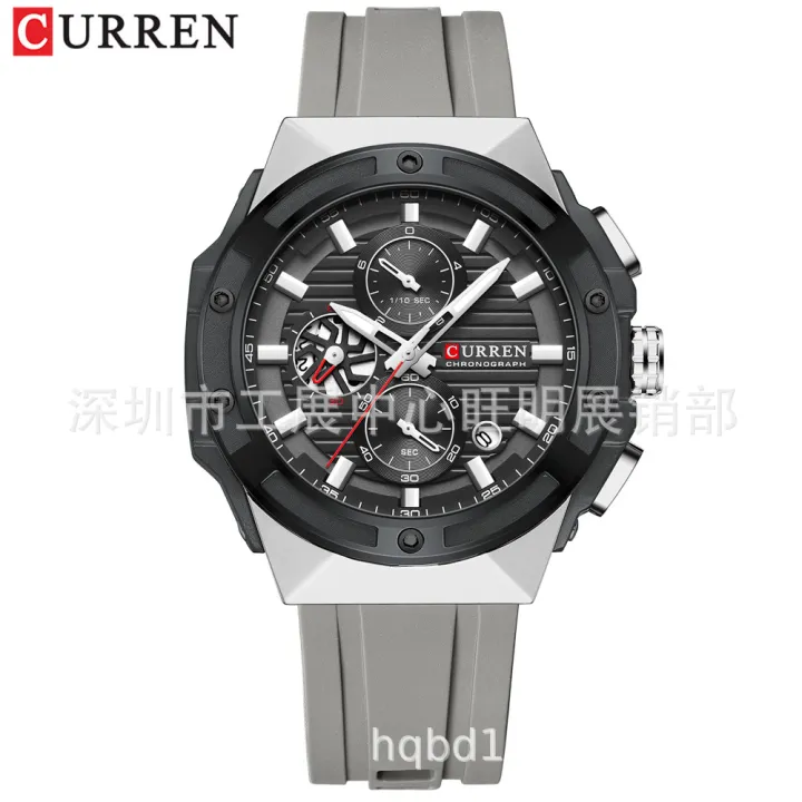 CURREN/Karen%208462%20multi-function%20tape%20waterproof%20watch%20six-pin%20calendar%20couple%20watch%20men's%20watch%20women's%20watch%20-%20Image%204