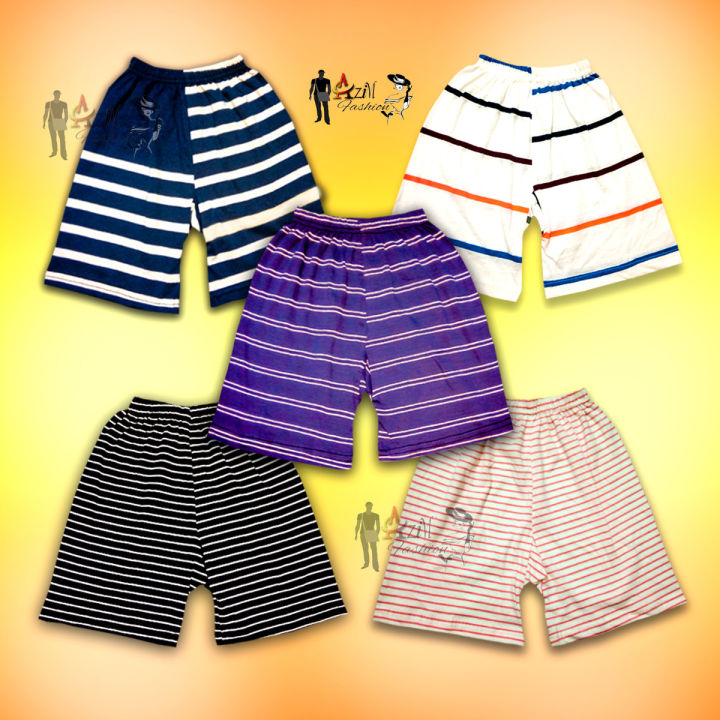 5 Pieces Stripe Boy Half Pant Same Design by Any color