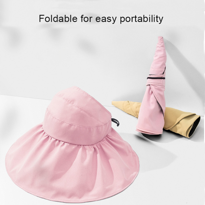 Summer%20Double-layer%20Fisherman%20Hat%20Women's%20Empty%20Top%20Sun%20Hat%20Outdoor%20UV%20Protection%20Foldable%20Sunshade%20Hat%20Sunscreen%20Sun%20Hat%20-%20Image%204