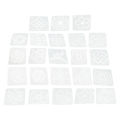 Sewing Template Quilting Template Semi Transparent Wide Application 23PCS Set Abrasion Resistant for Home Decoration. 