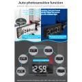 Migeet Projection Vibrating Alarm Clock LED Mirror Digital Clock with 2 Sets of Alarm Clock Snooze Function Bed Shaker USB Output for Heavy Sleepers. 