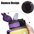 1 Liter Motivational Water Bottle with Straw Noozle with Time Marker Leakproof Sports Water Bottle for Gym Camping Tour. 