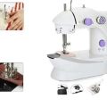 Mini Sewing Machine - Dual Speed Portable Mini Electric Pedal Double Threads Rewind Swing Machine. 