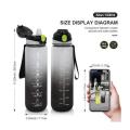 Frosted Sports Water Bottle Strike 1 Liter Of Water Bottles Leak Proof Easy To Use - 1000ml -suitable Plastic Beverage Bottles.