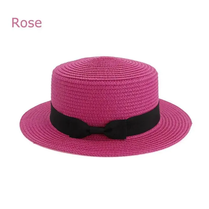 %E3%80%90beauty%20code%20store%E3%80%912019%20Women%20Hat%20Beach%20Straw%20Hat%20Panama%20Ladies%20Cap%20Fashionable%20Casual%20Flat%20Brim%20Bowknot%20Sun%20-%20Image%202