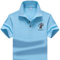 Casual Polo Shirt men Summer New synthetic fiber Mens Short Sleeve Polo Shirt mens Embroidered Business Men's Polo Shirt 17314XL. 