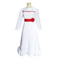 Horror Bride of Chucky Annabelle Cosplay Costume Dress Cos Wigs Conjuring Doll Mask Women Girls Evil Halloween Scary Outfits. 