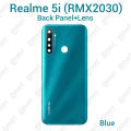 Realme 5i RMX2030 Back Panel/Backshell/ Casing + With and With Camera Lens + Side Buttons With Logo-All Colors Available. 