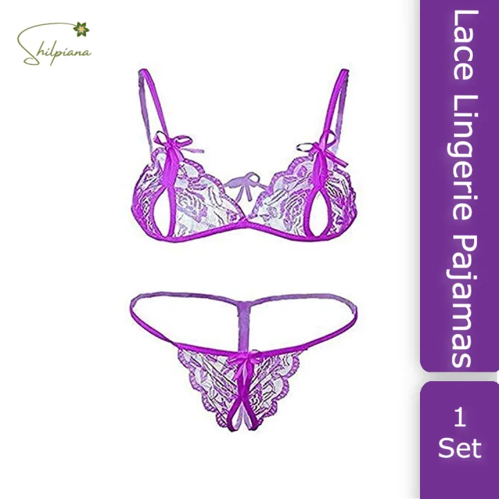 Sexy%20Lingerie%20Pajamas%20Lace%20Bikini%20Set%20for%20Women%20Ladies%20&%20Girls%20From%20Shilpiana%20(Purple%20-%20Free%20Size)%20-%20Image%202