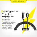 Baseus PD100W USB C Cable for MacBook 2021 2020 5A Fast Charging USB Type C Cable For Xiaomi Samsung Huawei Data Wire Phone Charging Cable. 