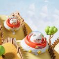 【3C VictoryEagle】Cartoon Press and Go Car Toy Interactive Pull Back Push and Go Cars Mini Space Ship Car Kids/Children. 