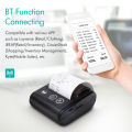 Portable Mini Thermal Receipt Printer USB & BT Connection 2 inches 57mm Wireless Printer High Speed with 1 Roll Paper Inside Compatible with iOS Android Windows for Restaurant Sales Retail Shop.