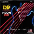 DR Strings Hi-Def NEON Red Coated Lite Acoustic Guitar Strings (10-48).