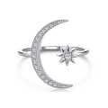 Butterfly Rings for Women Bling Crystal Rhinestones Finger Ring for Girls with Chain Tassel Finger Tip Rings.