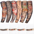 2pcs Set Nylon Outdoor Tattoo Print Arm Sleeves For Driving Riding Climbing Sunscreen Arm Cover. 