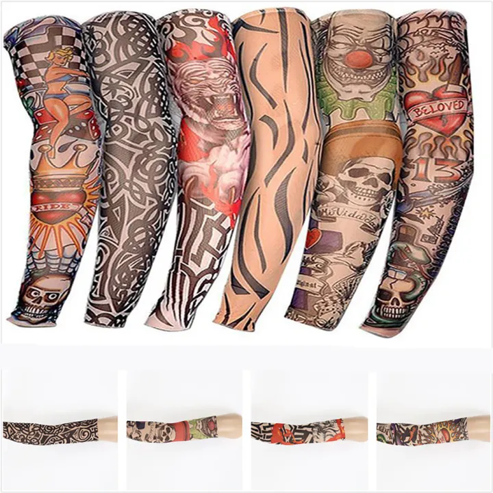 2pcs%20Set%20Nylon%20Outdoor%20Tattoo%20Print%20Arm%20Sleeves%20For%20Driving%20Riding%20Climbing%20Sunscreen%20Arm%20Cover%20-%20Image%206