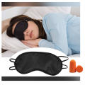 Travel 3D Eye Mask for Sleeping with 1 pair air Plugs for Sleeping Rest Eye Shade Band Eye Patch Blindfold Sleep Aid.