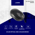 3D Led Optical Mouse Usb 2.0 Black Wired Optical Light Scroll Wheel Mice Mouse For Computer Pc Laptop - Ergonomic And Responsive Mouse For Smooth Navigation.