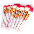 Marble Makeup brush set 10 Pieces pink - Makeup Combo Set - Makeup Combo Set - Makeup Combo Set.