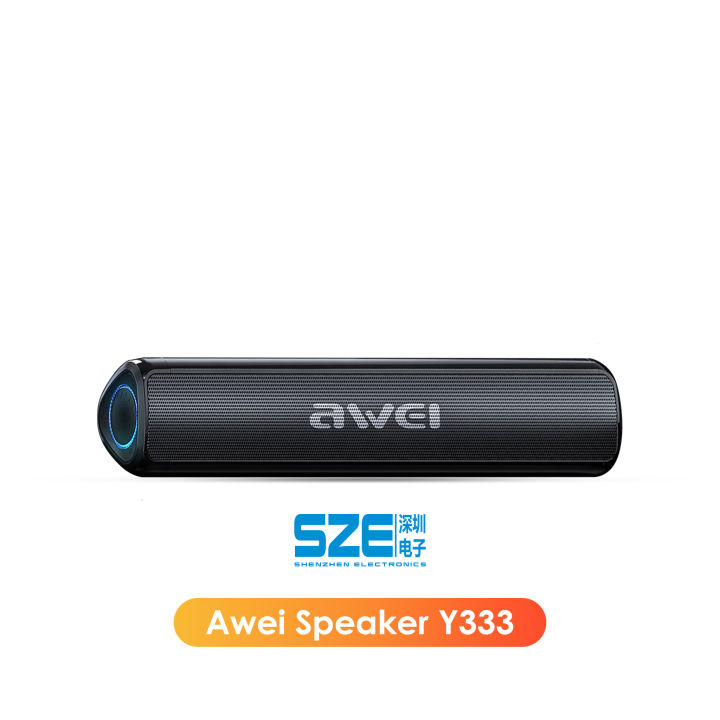 Awei Y333 Portable Wireless Bluetooth Speaker Waterproof TWS HiFi Heavy Bass Stereo Sound Supports Hands Free Call