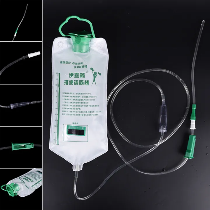 【Must-have】 1200ML Home enema colonic irrigation douche kit bag ...