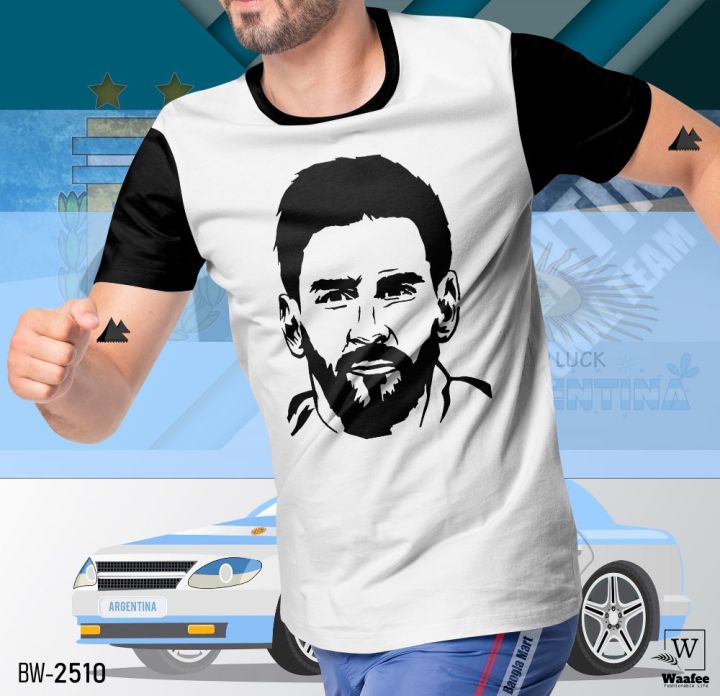 Argentina's Messi Lovers Round Neck Short Sleeve Tshirt