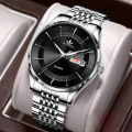 Watch men's double calendar Shein TEMU Douyin Kuaishou with a drop shipping foreign trade waterproof simple fashion watch.