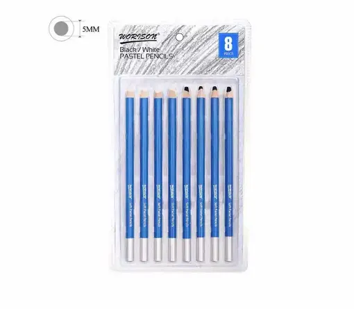 WORISON%20Artist%20Black%20&%20White%20Pastel%20Pencil%20Set%208%20Pcs%20for%20Sketching%20&%20Shading%20-%20Image%203