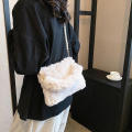 Messenger Bag Winter Square Bag Winter Underarm Bag Ins Package Plush Crossbody Bag Fashion Square Bag Plush Bag. 