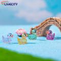Mini Duck Statue Sparkling Duck Ornament Cute Resin Craft for Desktop Garden Dollhouse Decoration Glitter Duck Ornament.
