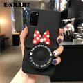 Phone Case Samsung Galaxy A02S Back Cover Cute Cartoon Camera Stand Holder Silicone Soft Cases for Samsung A02S Makeup Mirror Phone Cover Case. 