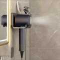 Wall Mounted Hair Dryer Holder Bathroom Shelves Shaver Hair Dryer Holder with Storage Box Toilet Organizers for Dyson Blower.