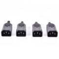 4PCS IEC C14 Male Inline Chassis Socket Plug Rewireable Mains Power Connector. 