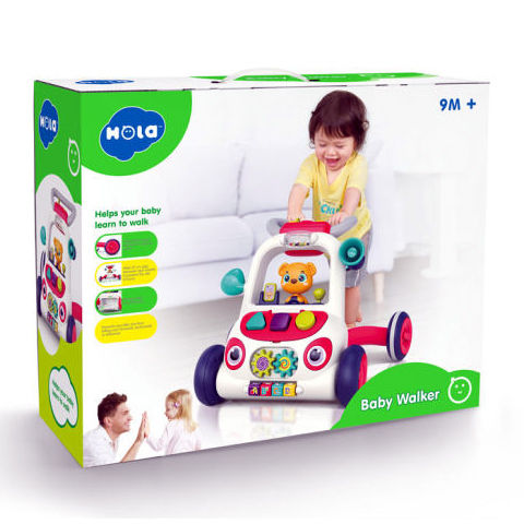 Hola Baby walker with adjustable speed mechanism breaking light and music