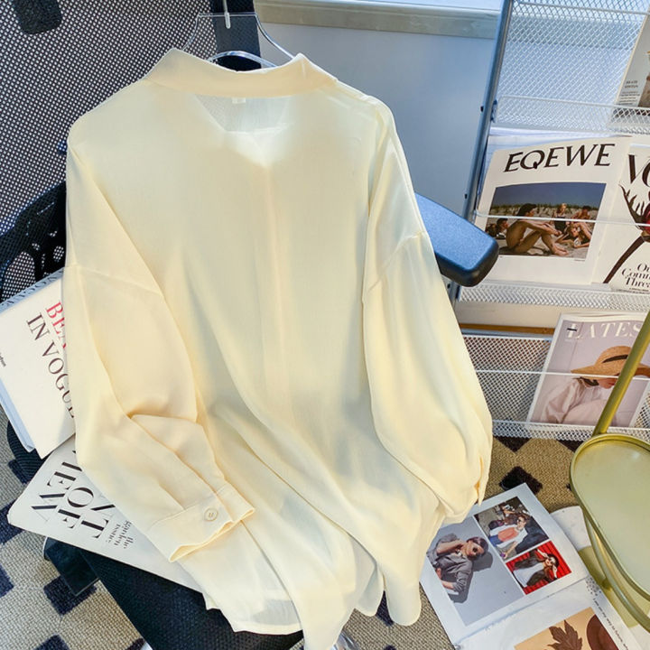 Summer%20New%20Chiffon%20Sun%20Protection%20Shirt%20Women's%20Korean%20Style%20Loose%20Mid-Length%20UV%20Protection%20Outerwear%20Thin%20Open%20-%20Image%203