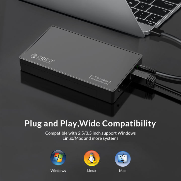 ORICO%203588US3-V1%203.5%20Inch%20HDD%20Case%20External%20Hard%20Drive%20Enclosure%20SATA%20to%20USB%203.0%205Gbps%20HDD%20Box%20for%202.5%203.5%20SSD%20Black%20Disk%20Case%20Tool-free%20-%20Image%203