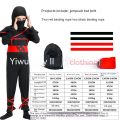 Anime Boys NINJA Cosplay Costume Jumpsuit Outfits Fantasia Children Boys Halloween Performance Samurai Costume Ninja costume.