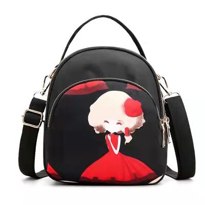 Trendy%20Stylish%20Fashion%20Printing%20Mini%20Backpack%20for%20Women,%20Large%20Capacity%20Nylon%20Rucksack%20Multilayer%20Crossbody%20&%20Shoulder%20School%20Bags%20For%20Girls,%20Waterproof%20Travel%20Ladies%20Bags%20-%20Image%202