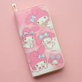 Sanrio Sweet Kawaii My Melody Zipper Coin Purse Cute Cartoon Kuromi Fashion Mobile Phone Bag Multi-Card Wallet Gifts for Girls N.W-10. 